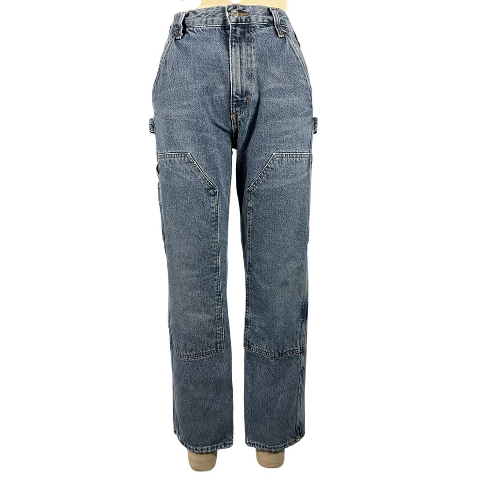 Agolde Organic Mid Denim Rami Carpenter Denim Jeans Size 26 - Picture 2 of 6